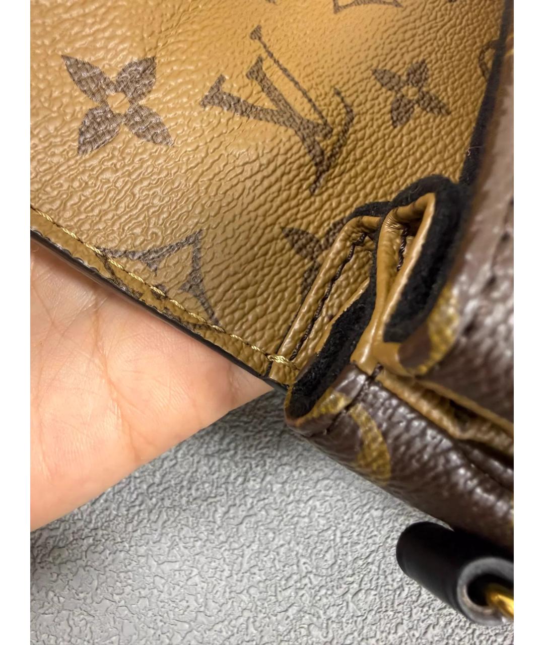 LOUIS VUITTON Коричневая сумка с короткими ручками, фото 3