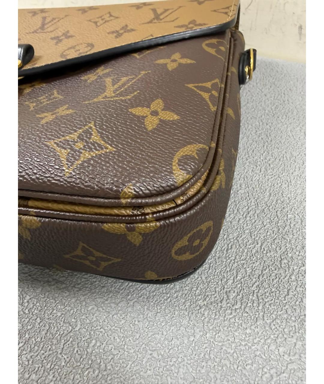 LOUIS VUITTON Коричневая сумка с короткими ручками, фото 6