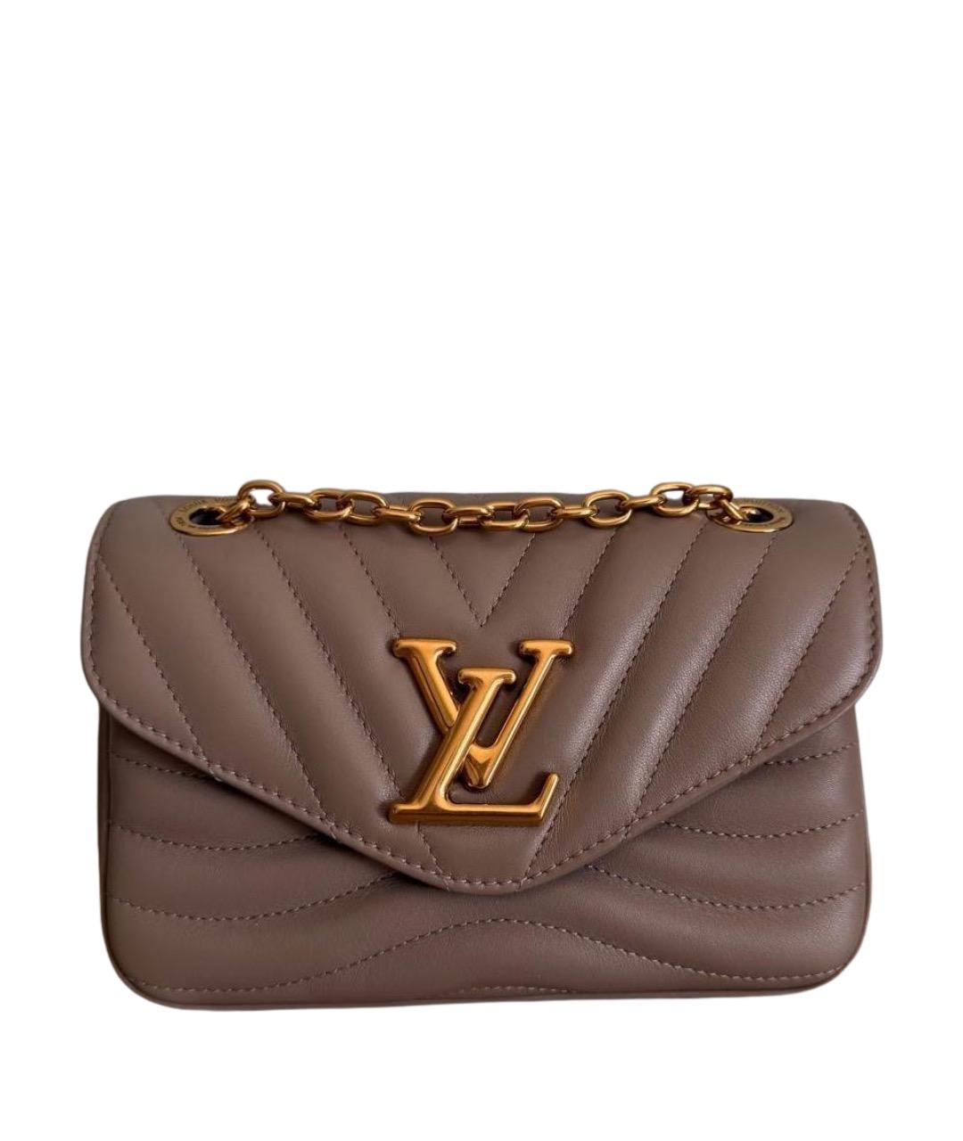 LOUIS VUITTON Бежевая кожаная сумка через плечо, фото 1