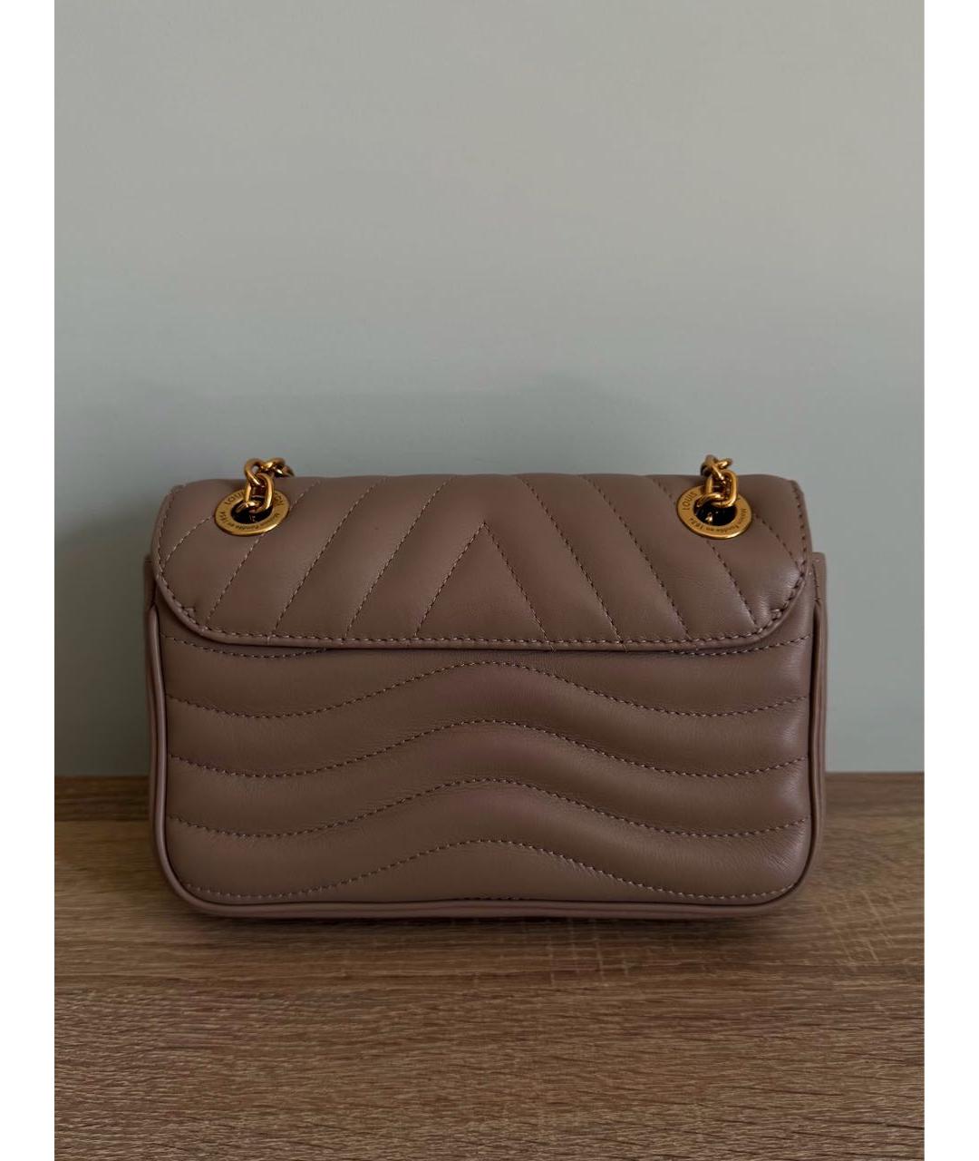 LOUIS VUITTON Бежевая кожаная сумка через плечо, фото 3