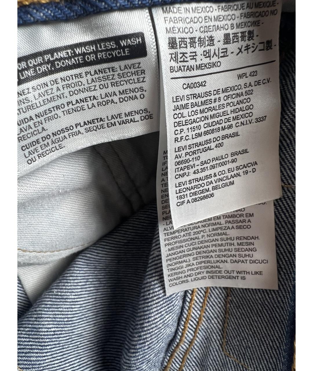 LEVI'S Темно-синие хлопковые шорты, фото 6