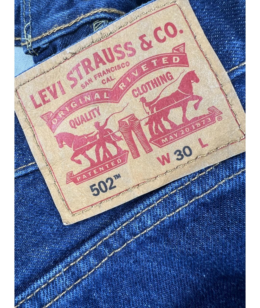 LEVI'S Темно-синие хлопковые шорты, фото 4