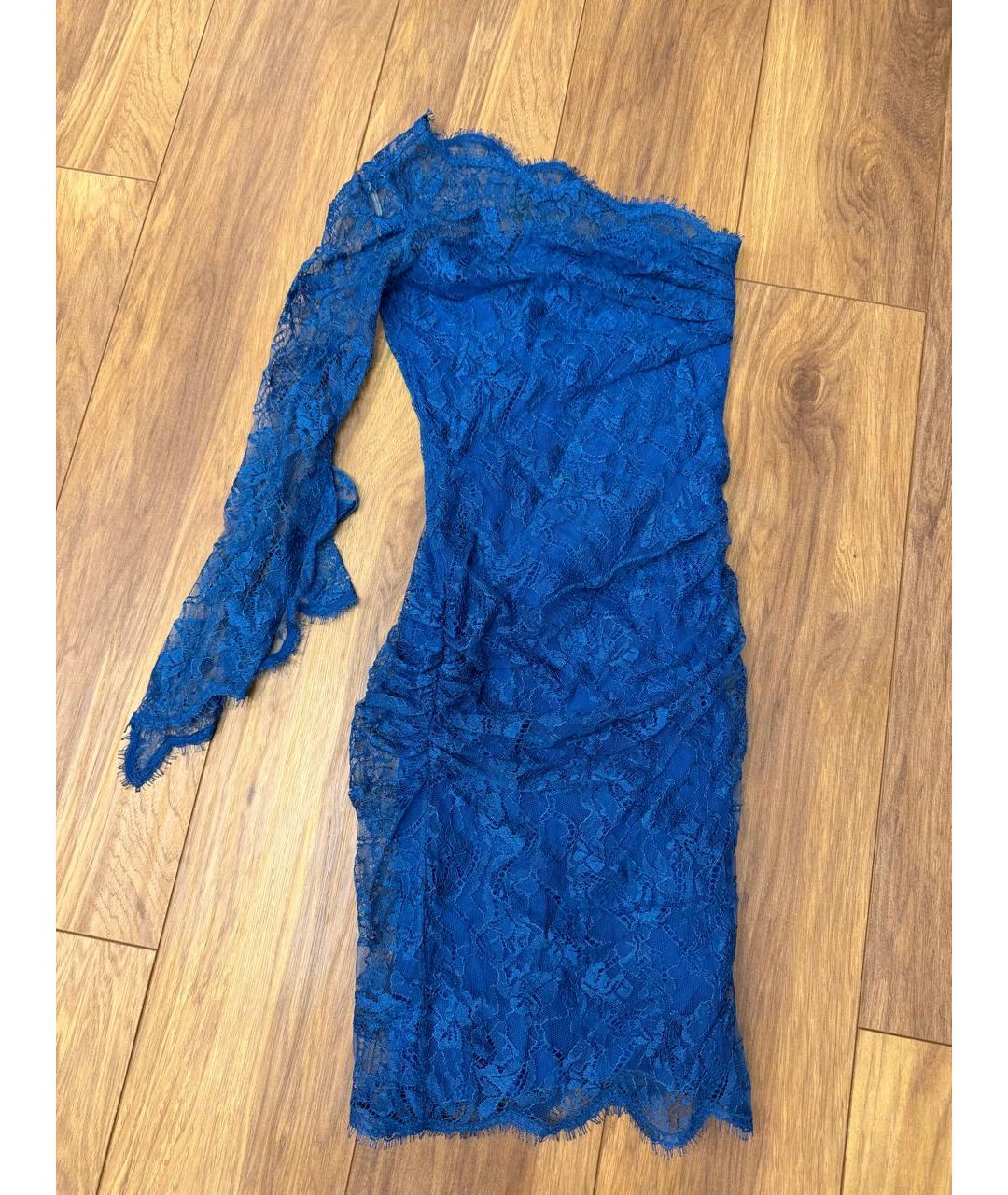 EMILIO PUCCI Синее кружевное вечернее платье, фото 7