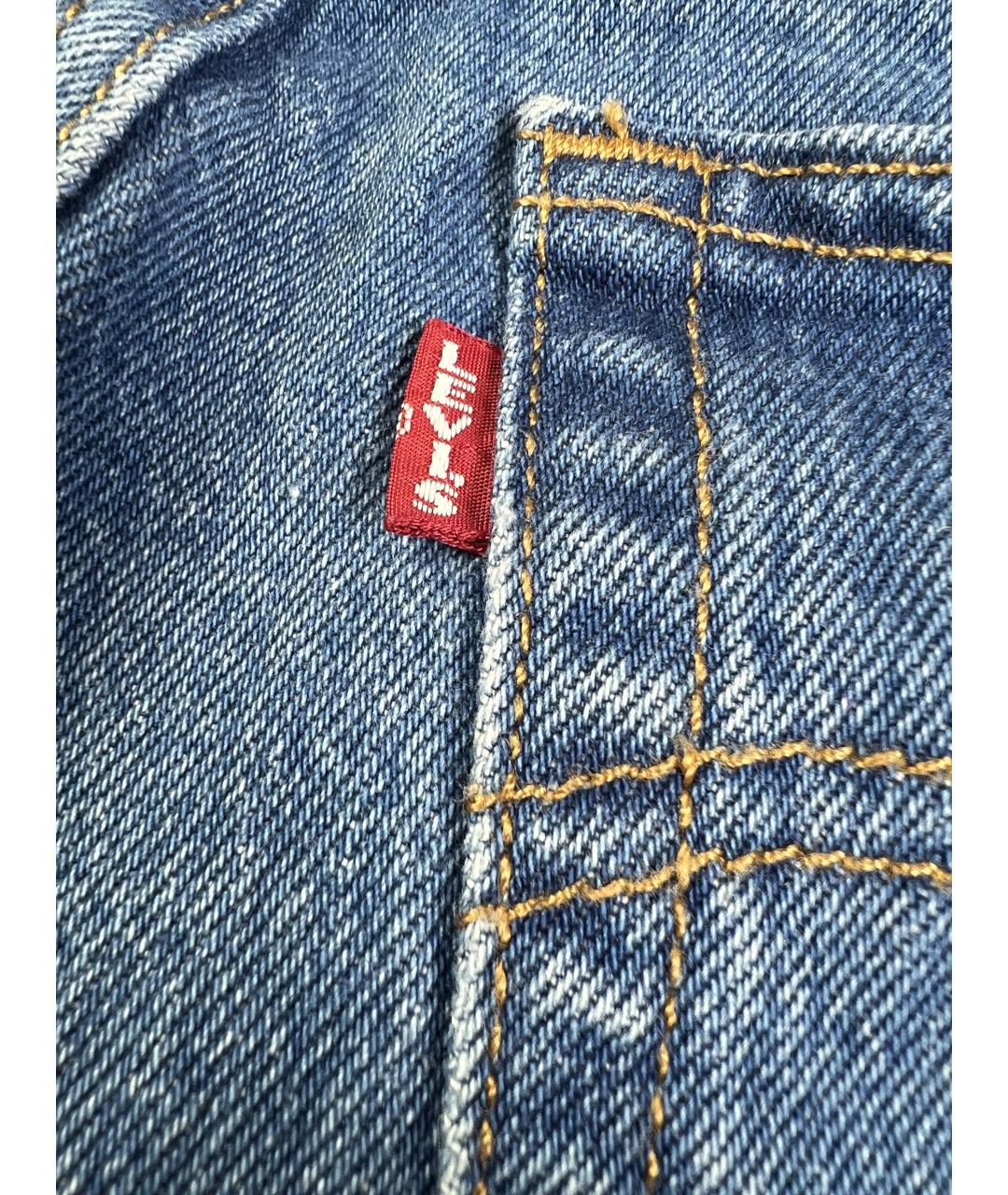 LEVI'S Голубые хлопковые прямые джинсы, фото 3