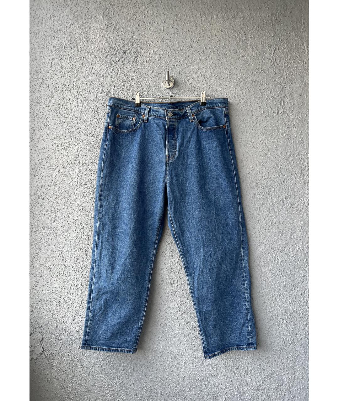 LEVI'S Голубые хлопковые прямые джинсы, фото 7