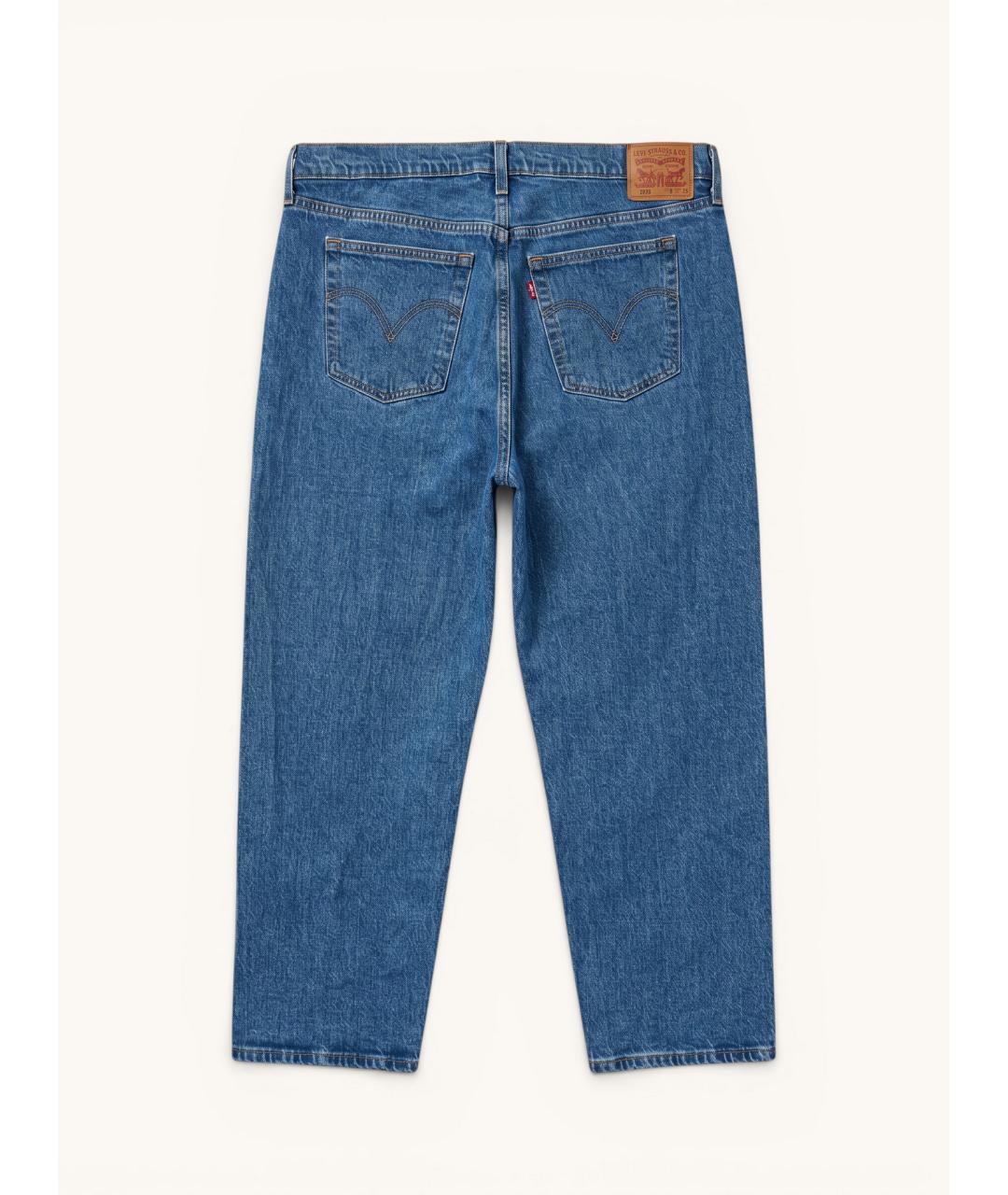 LEVI'S Голубые хлопковые прямые джинсы, фото 2
