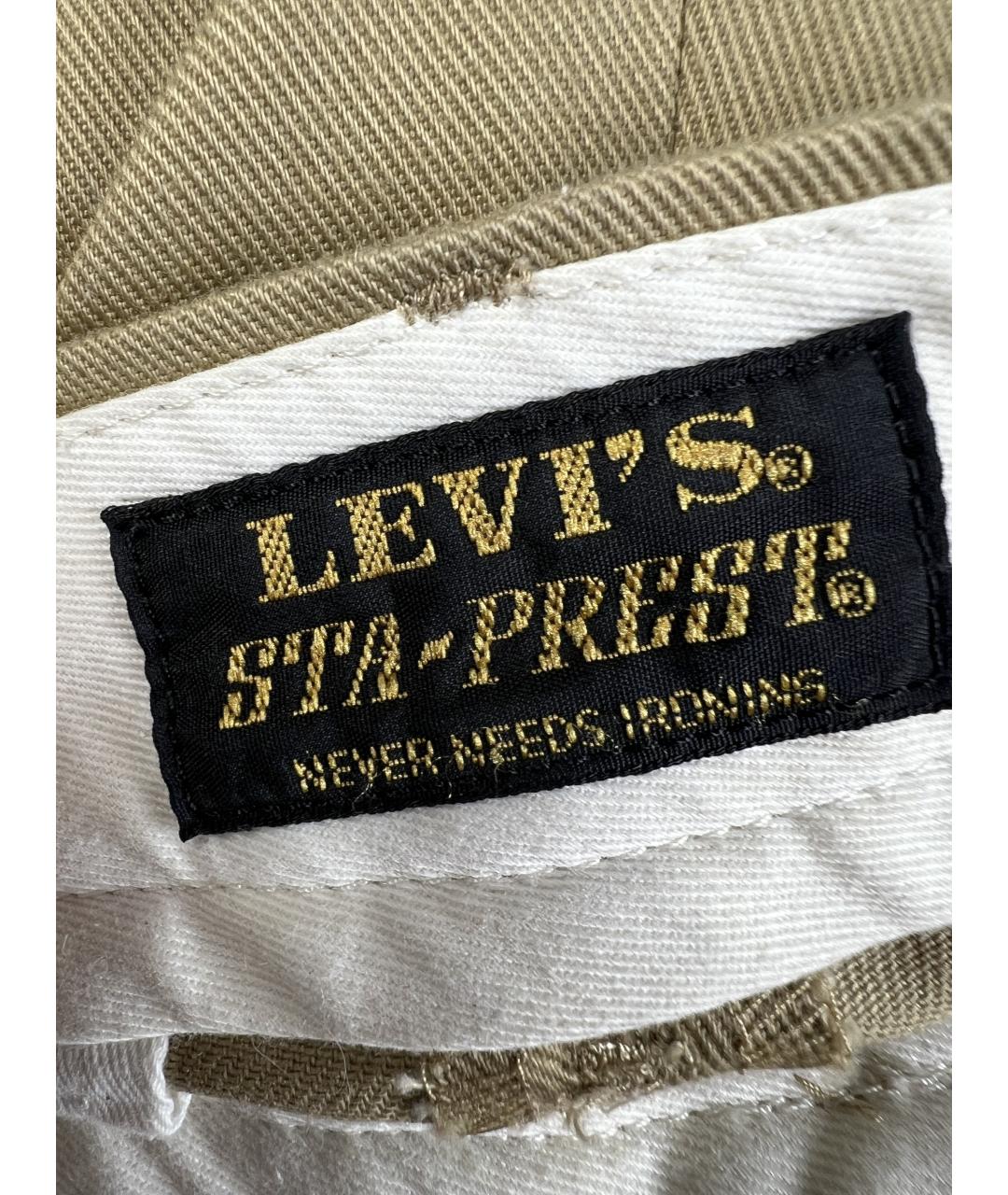 LEVI'S Коричневые хлопковые повседневные брюки, фото 5
