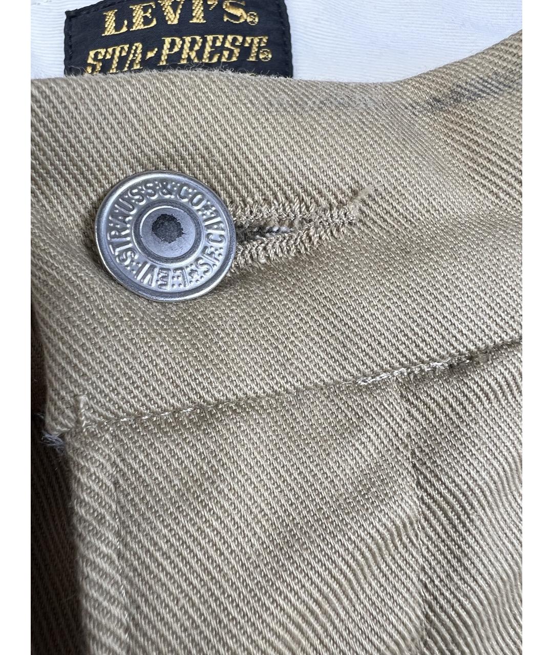LEVI'S Коричневые хлопковые повседневные брюки, фото 4