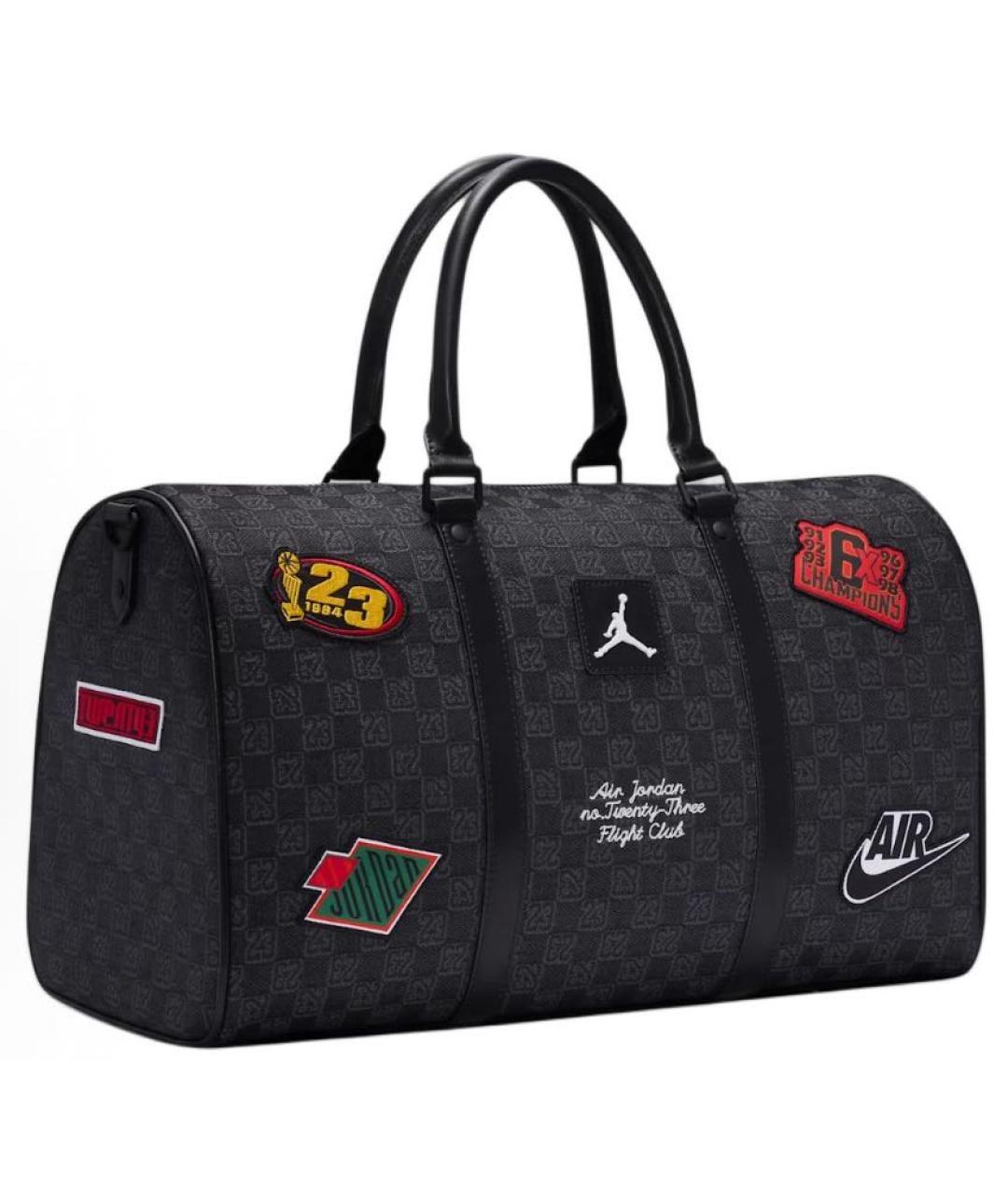 JORDAN Черная тканевая дорожная/спортивная сумка, фото 2
