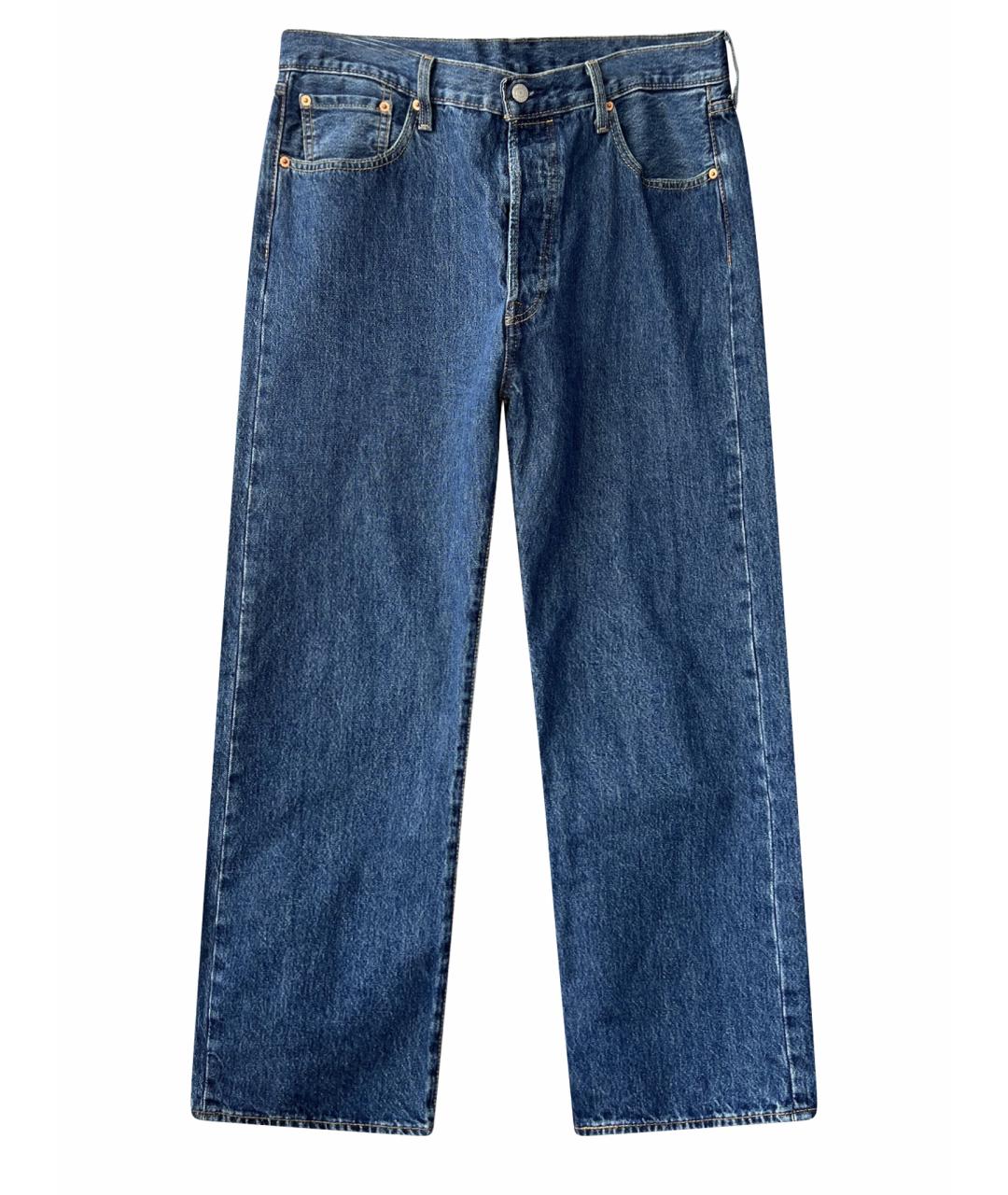LEVI'S Синие хлопковые прямые джинсы, фото 1
