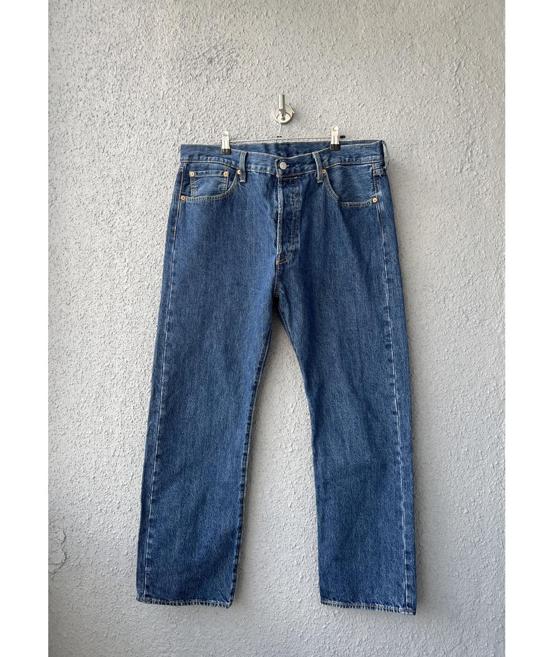 LEVI'S Синие хлопковые прямые джинсы, фото 8