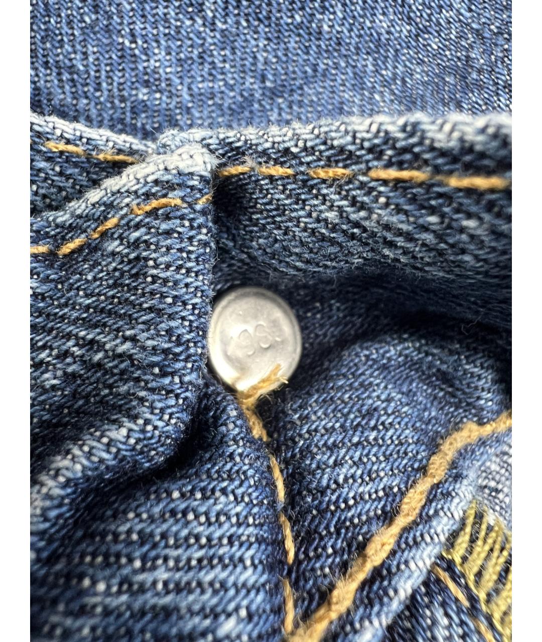 LEVI'S Синие хлопковые прямые джинсы, фото 5