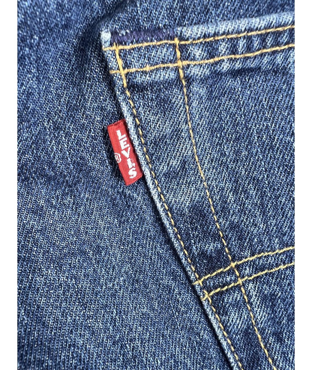 LEVI'S Синие хлопковые прямые джинсы, фото 3