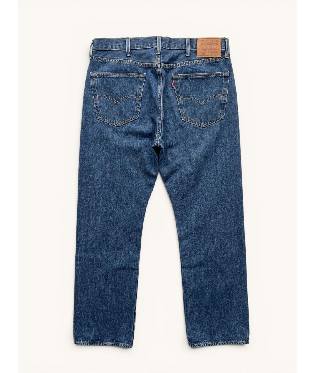 LEVI'S Синие хлопковые прямые джинсы, фото 2