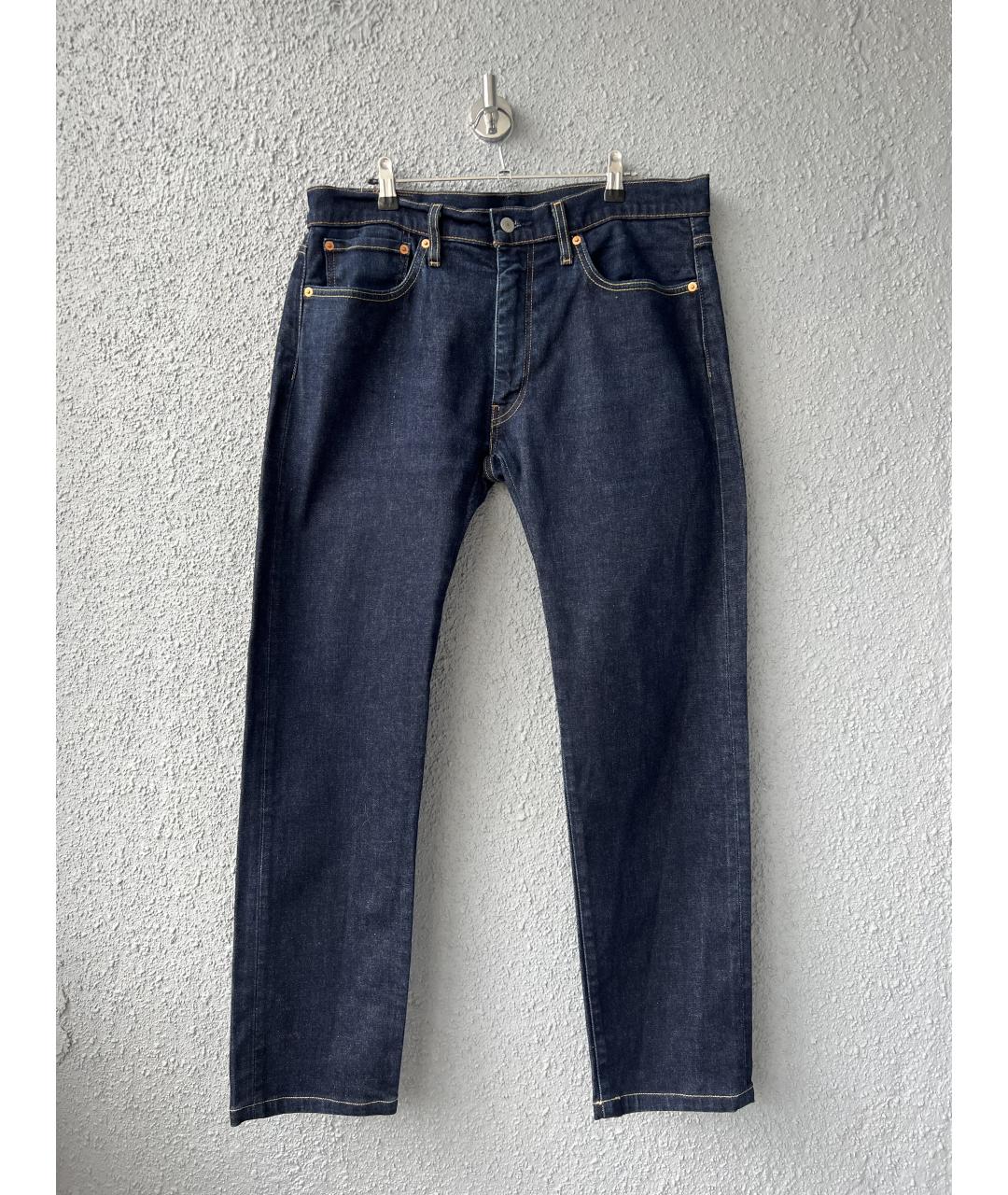 LEVI'S Темно-синие хлопковые прямые джинсы, фото 8