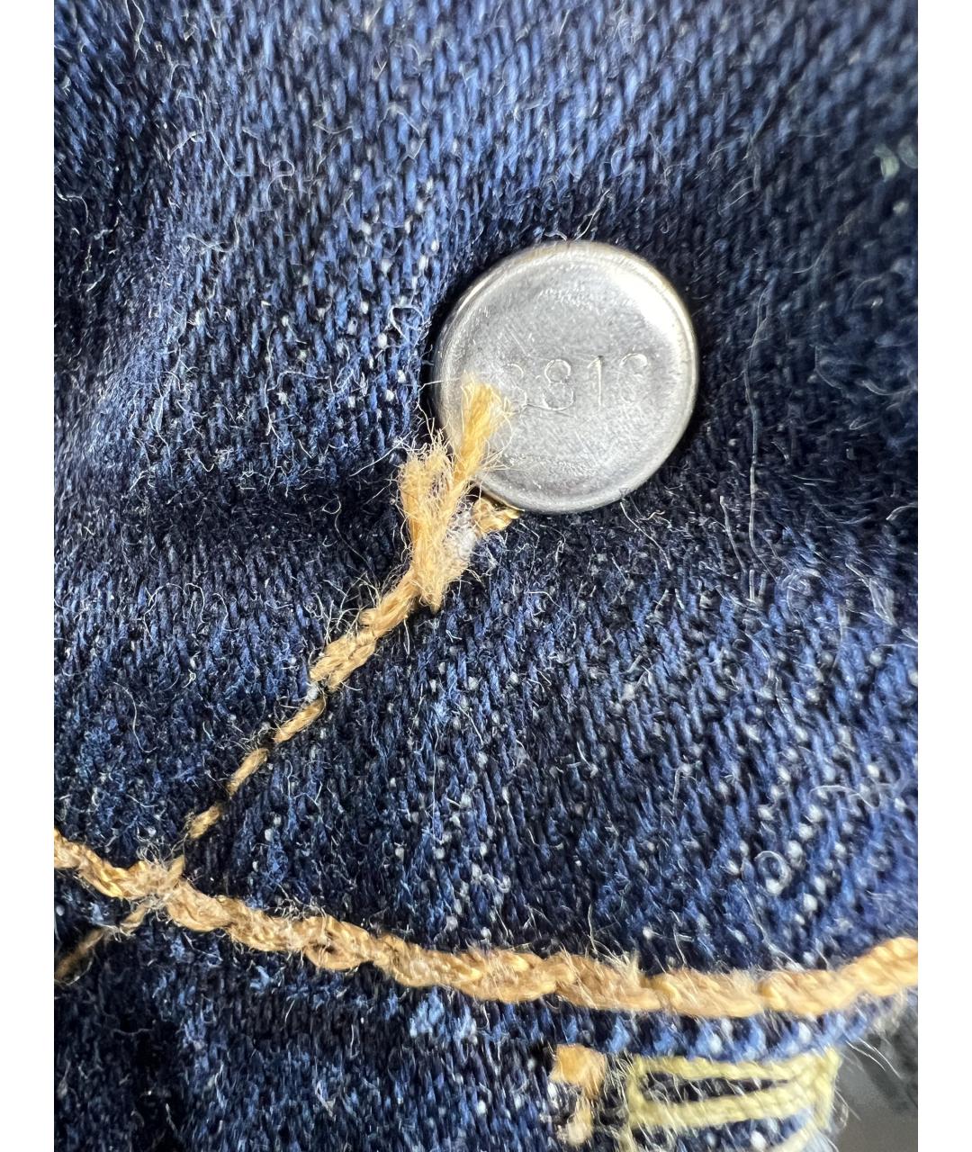 LEVI'S Темно-синие хлопковые прямые джинсы, фото 5