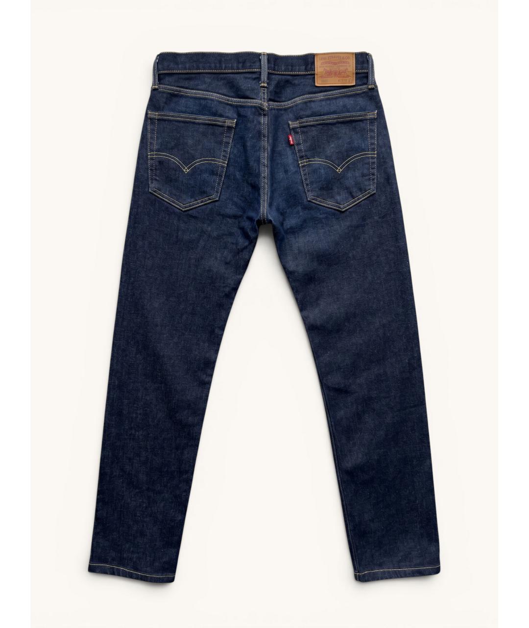 LEVI'S Темно-синие хлопковые прямые джинсы, фото 2