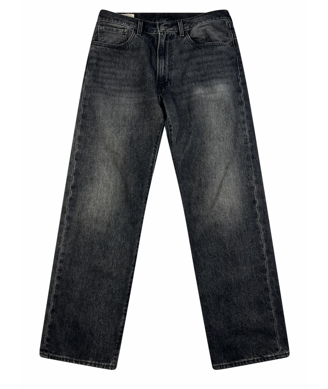 LEVI'S Серые хлопковые прямые джинсы, фото 1