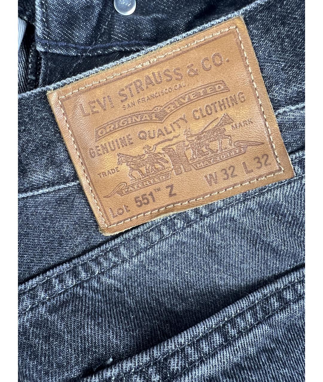 LEVI'S Серые хлопковые прямые джинсы, фото 3