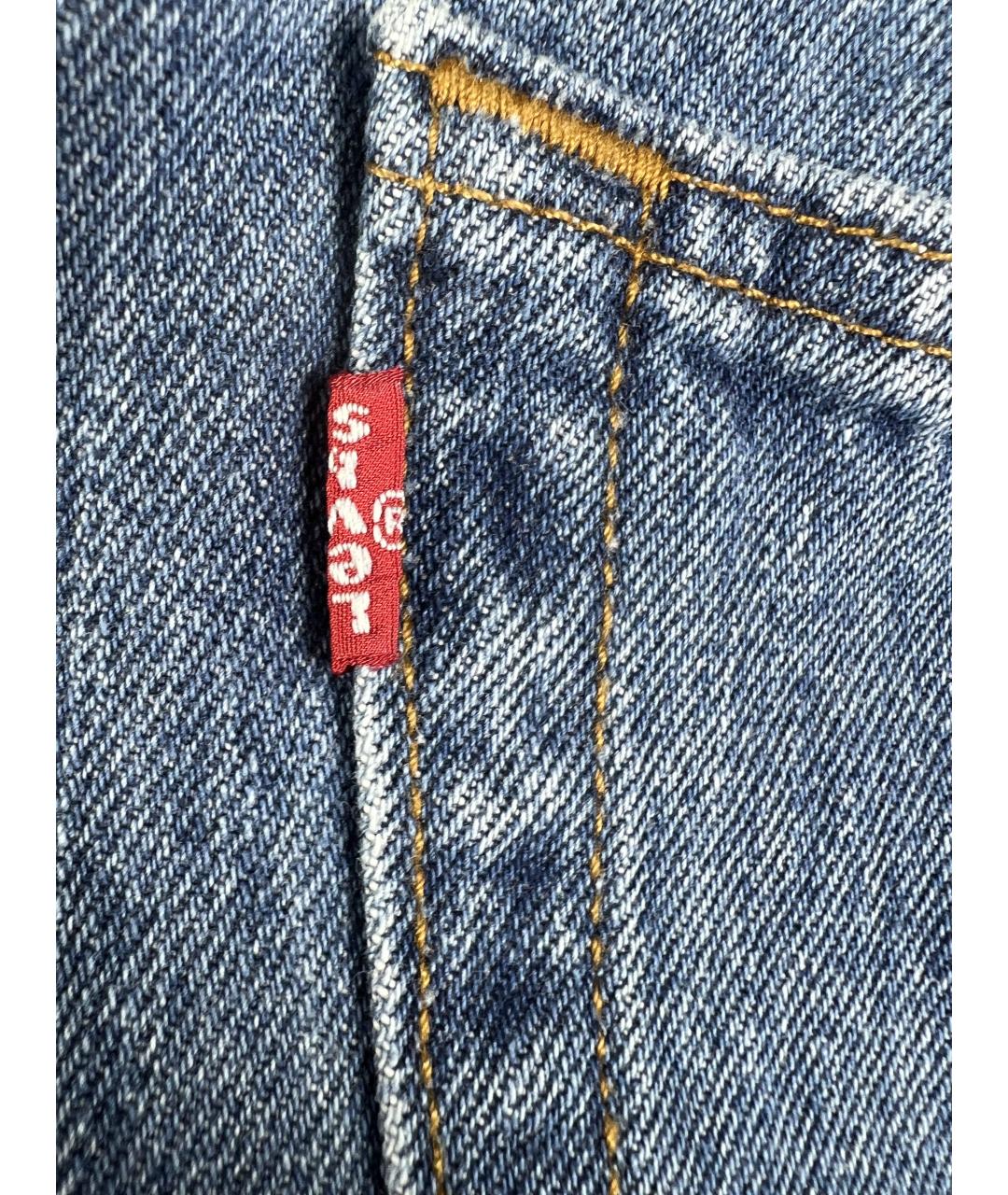 LEVI'S Голубые хлопковые прямые джинсы, фото 3