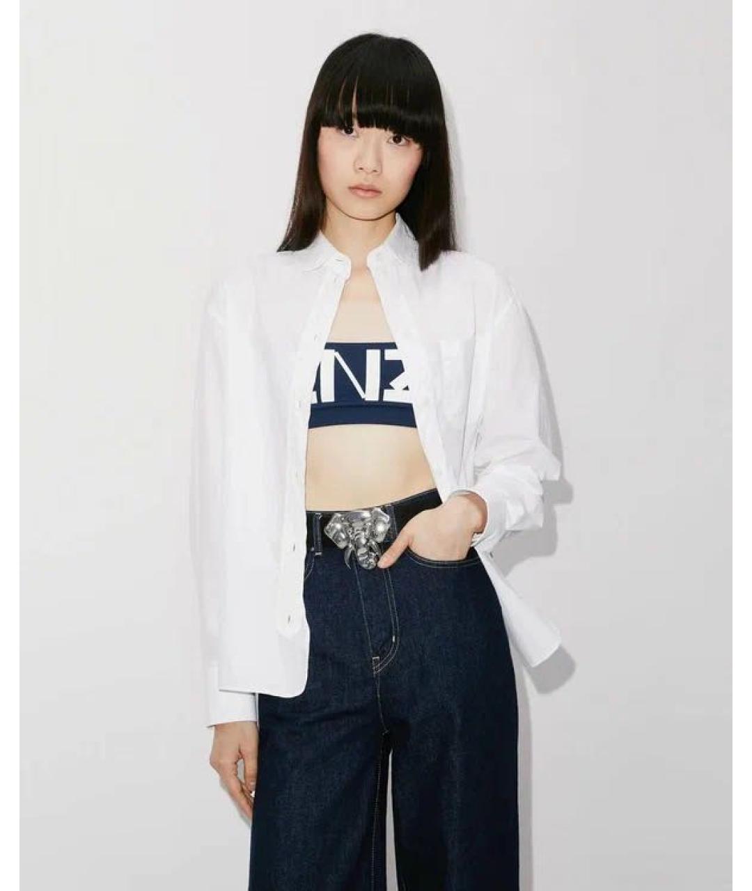 KENZO Темно-синяя хлопковая майка, фото 3