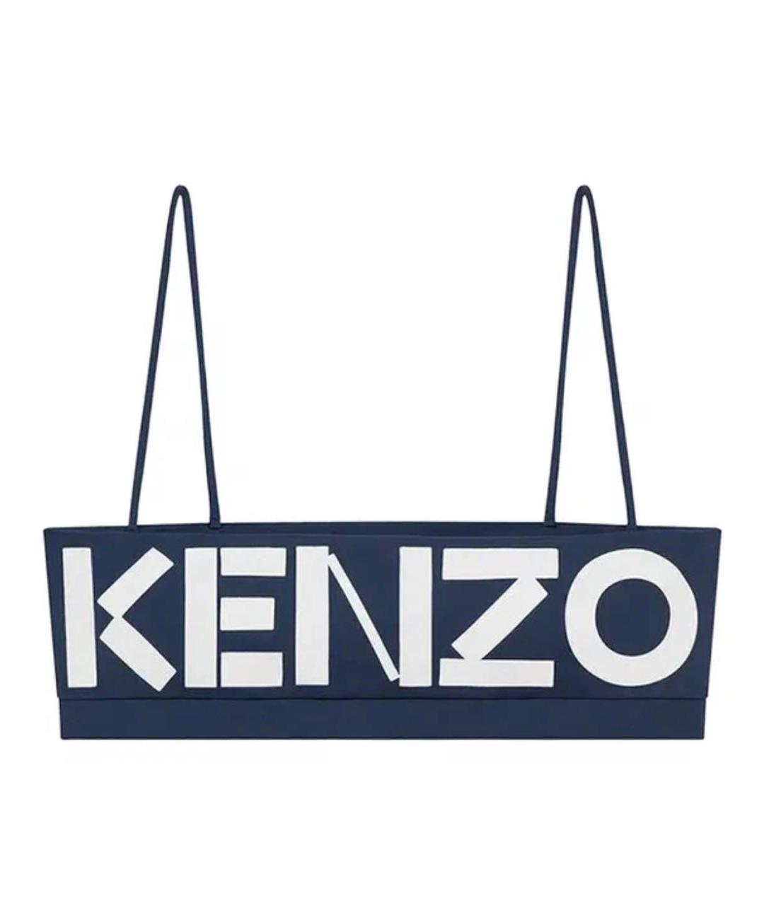 KENZO Темно-синяя хлопковая майка, фото 7
