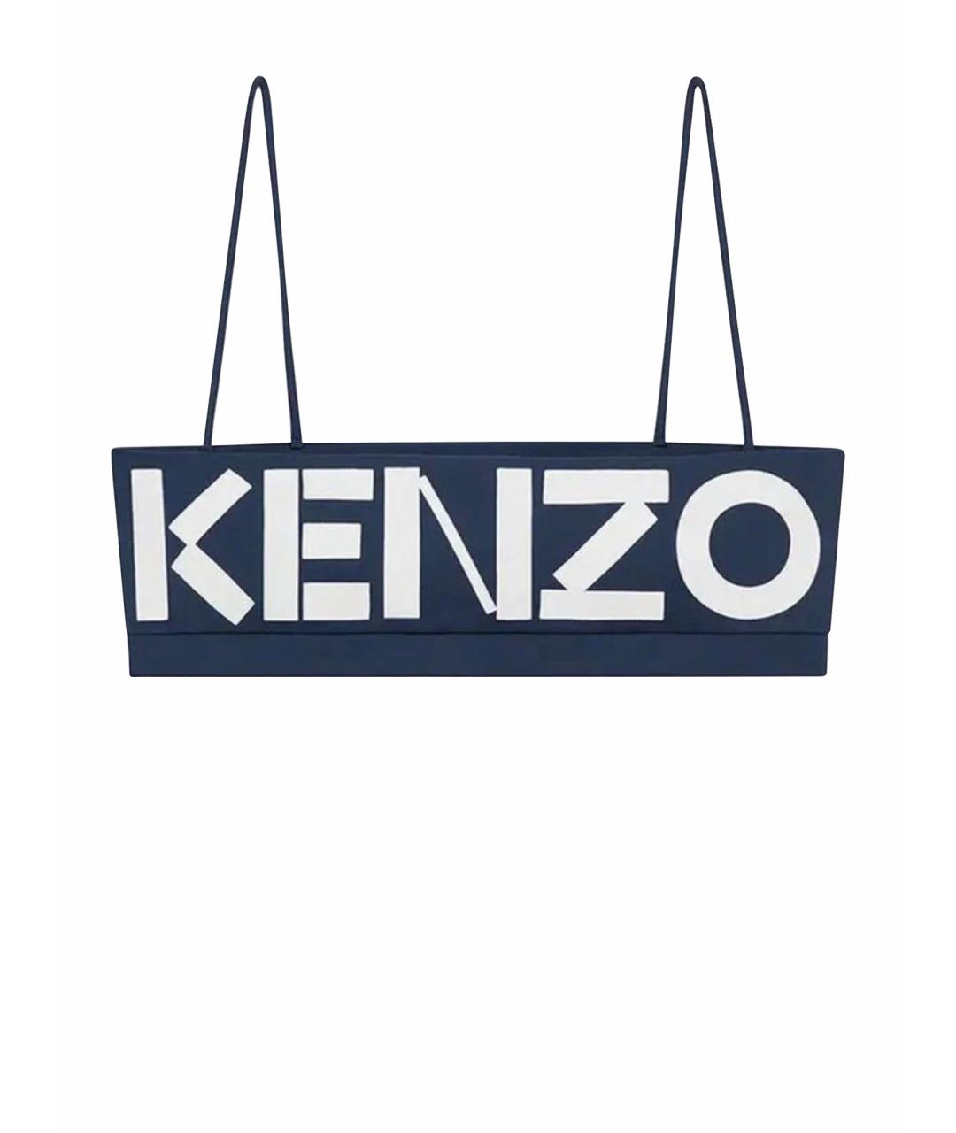 KENZO Темно-синяя хлопковая майка, фото 1