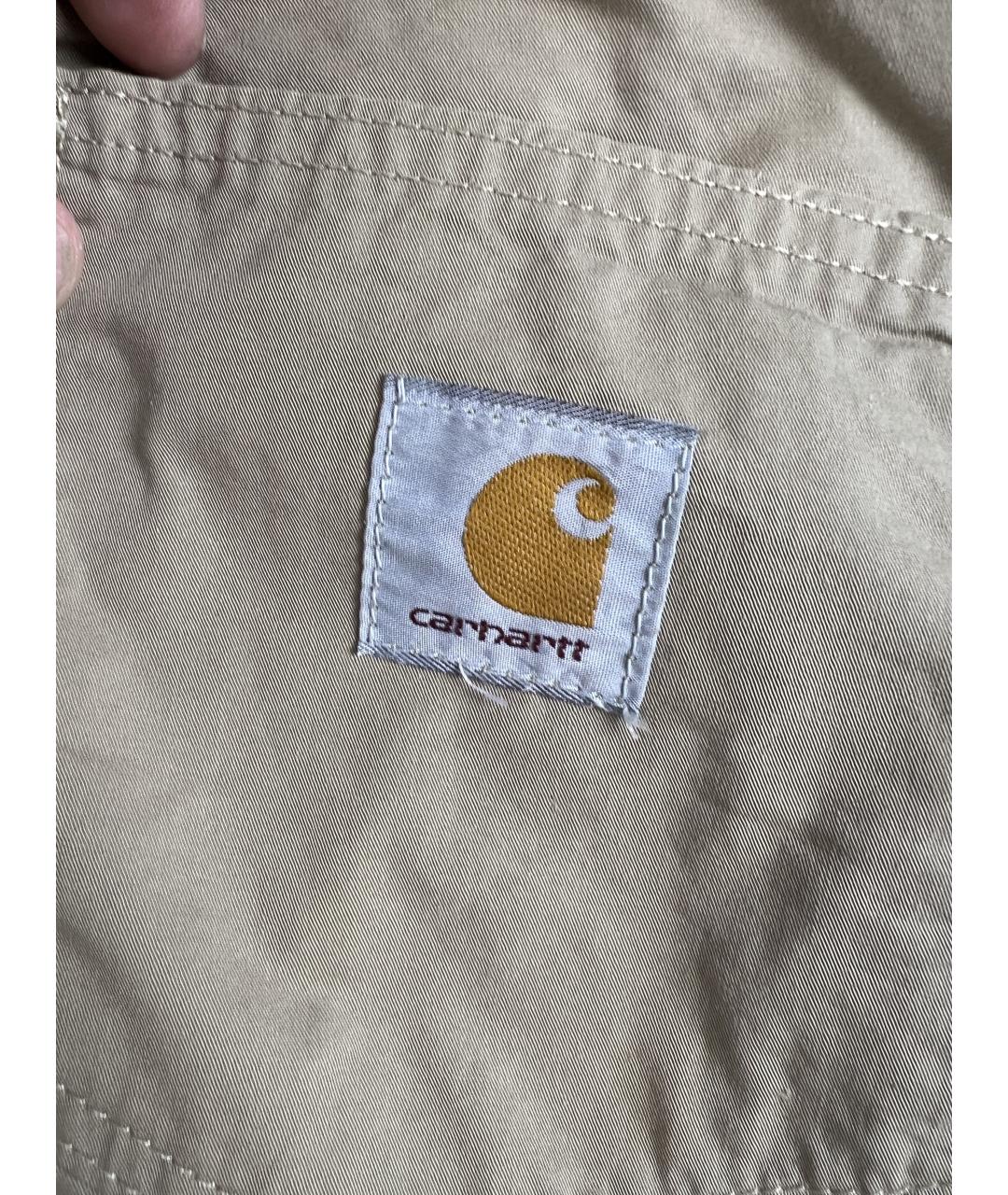 CARHARTT Бежевые хлопковые повседневные брюки, фото 3