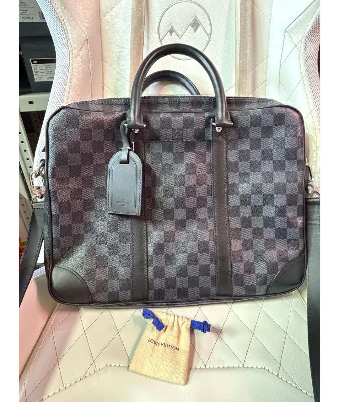 LOUIS VUITTON Черный портфель, фото 7