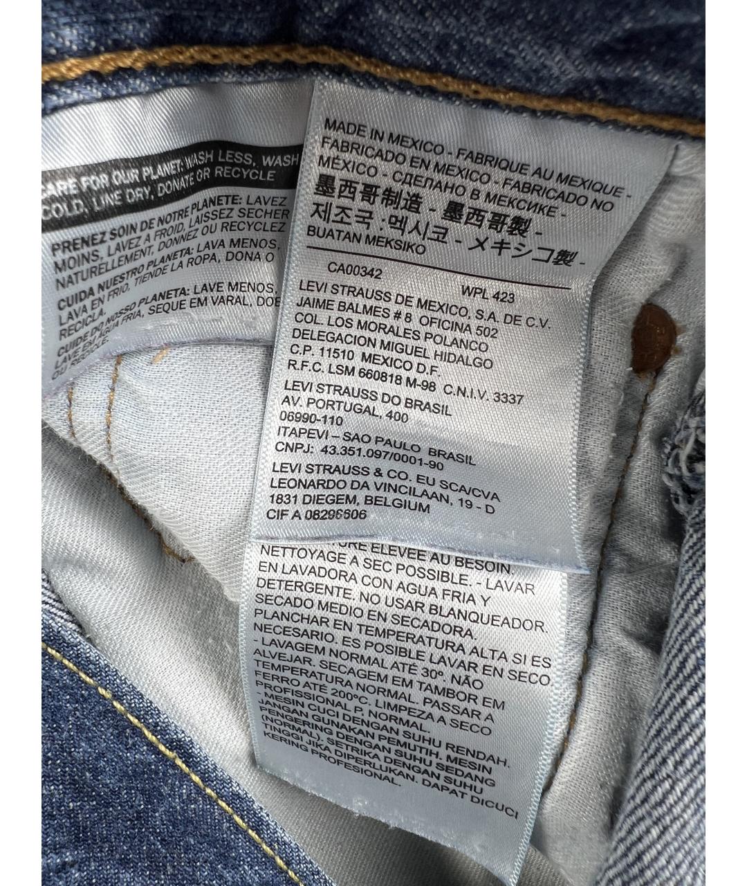 LEVI'S Темно-синие хлопковые шорты, фото 5