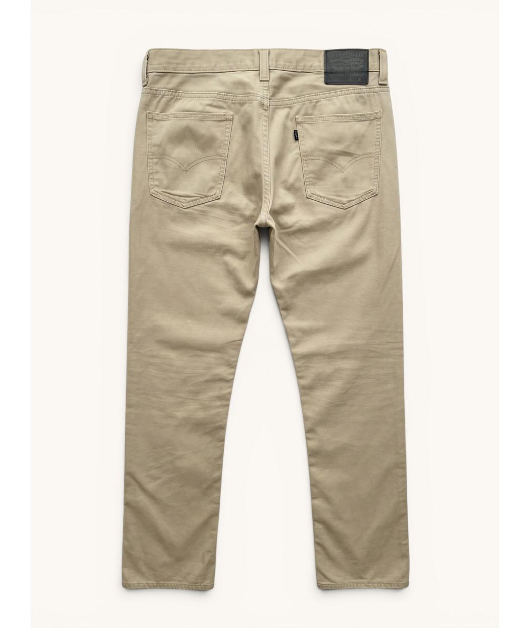 LEVI'S Бежевые хлопковые повседневные брюки, фото 2