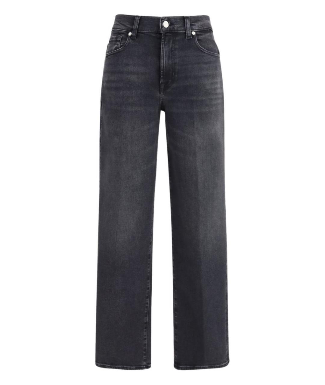 7 FOR ALL MANKIND Черные хлопковые прямые джинсы, фото 1