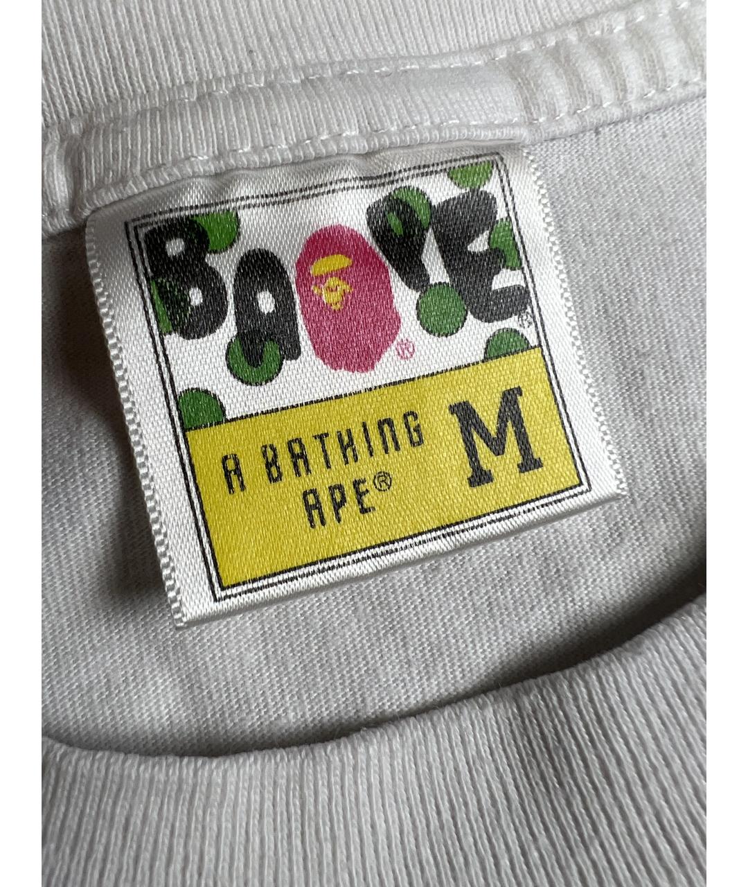 A BATHING APE Белая хлопковая футболка, фото 3