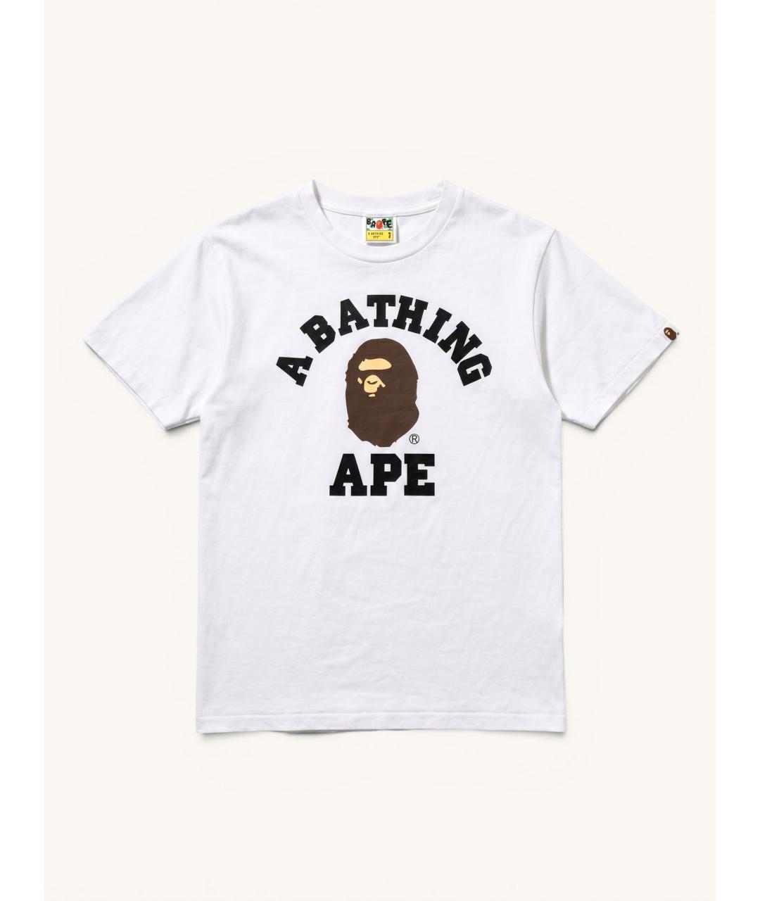A BATHING APE Белая хлопковая футболка, фото 8