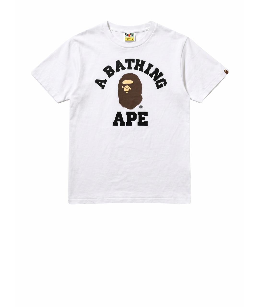 A BATHING APE Белая хлопковая футболка, фото 1