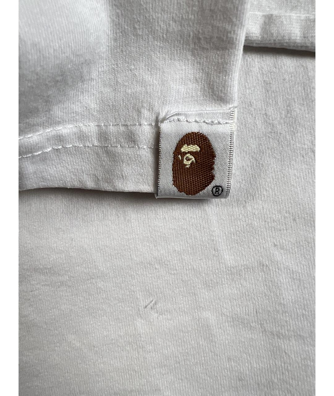 A BATHING APE Белая хлопковая футболка, фото 5