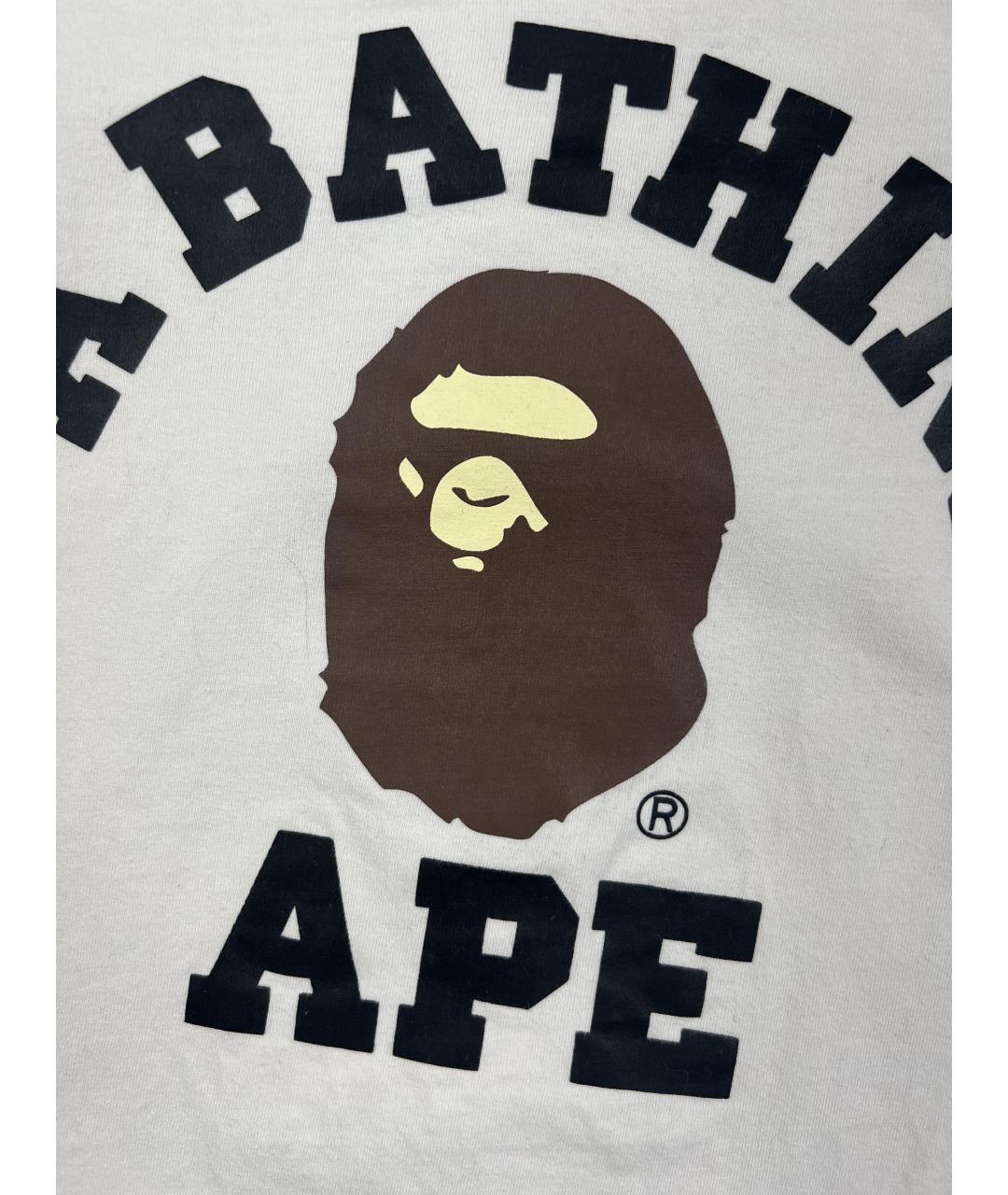 A BATHING APE Белая хлопковая футболка, фото 2