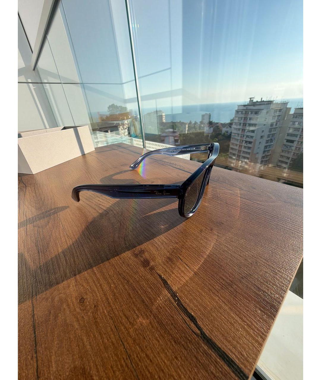 RAY BAN Темно-синие пластиковые солнцезащитные очки, фото 2