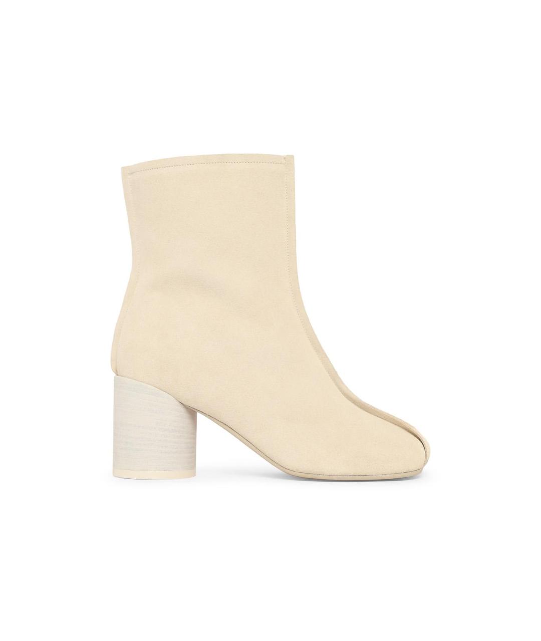 MM6 MAISON MARGIELA Бежевые замшевые ботильоны, фото 1