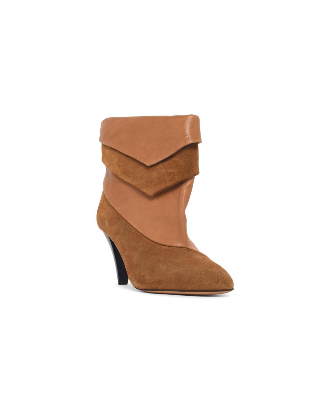 ISABEL MARANT Коричневые кожаные ботильоны, фото 2