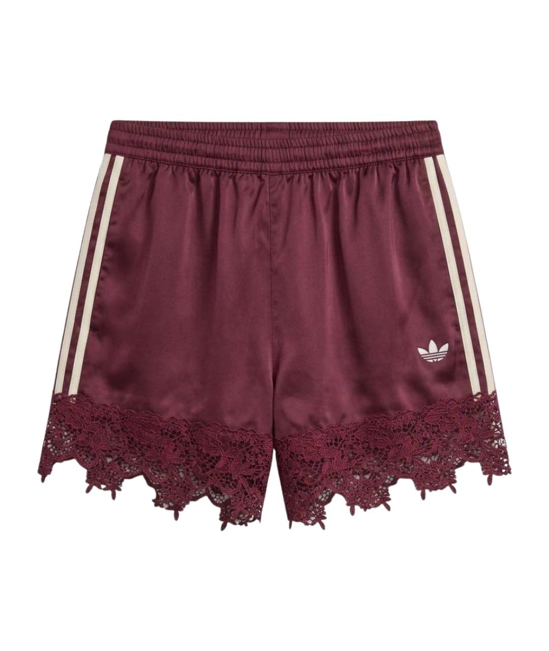 ADIDAS Бордовые атласные шорты, фото 1