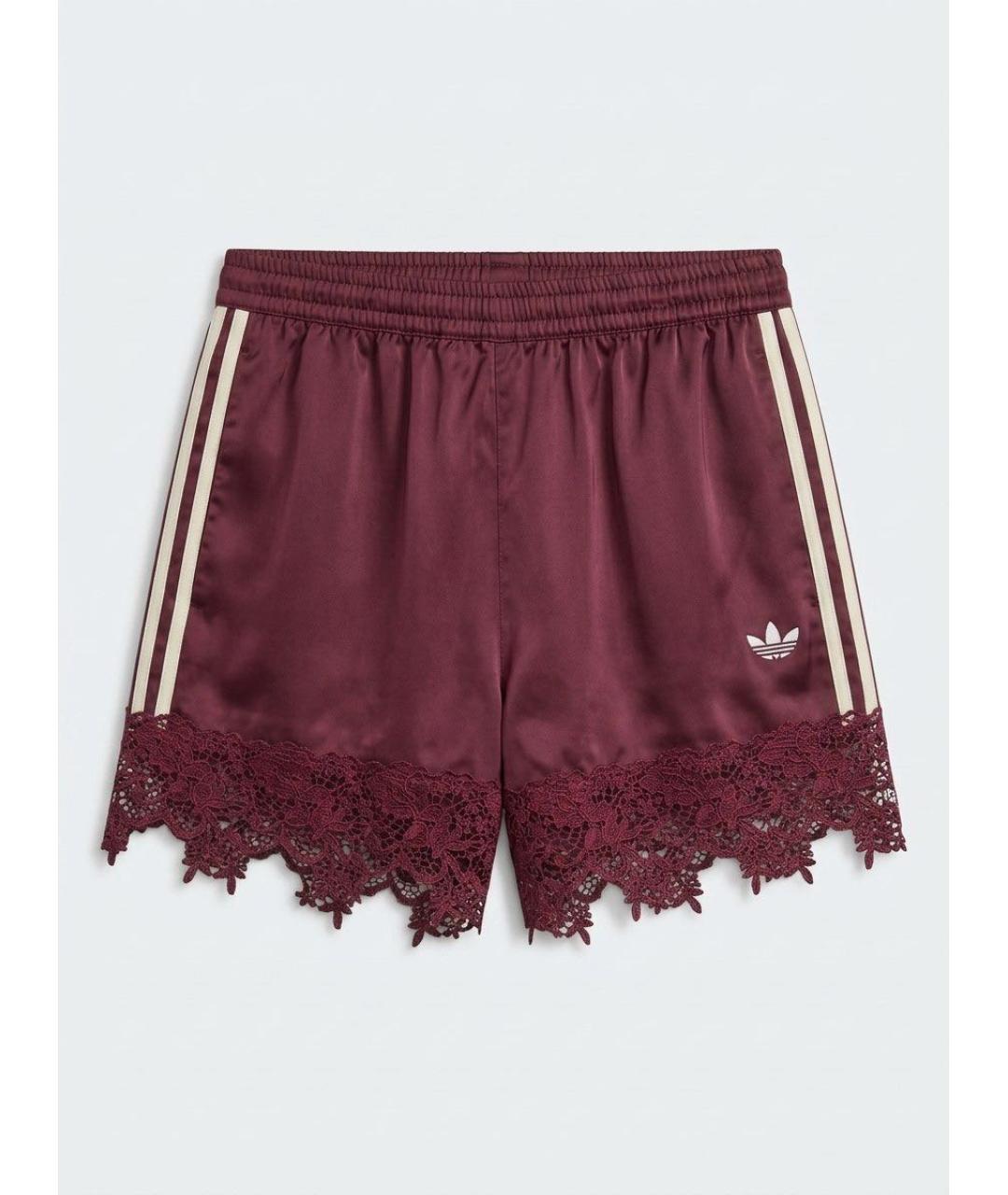 ADIDAS Бордовые атласные шорты, фото 7