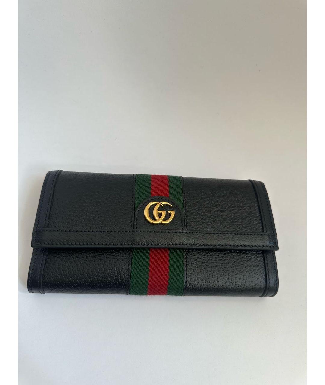 GUCCI Черный кожаный кошелек, фото 9