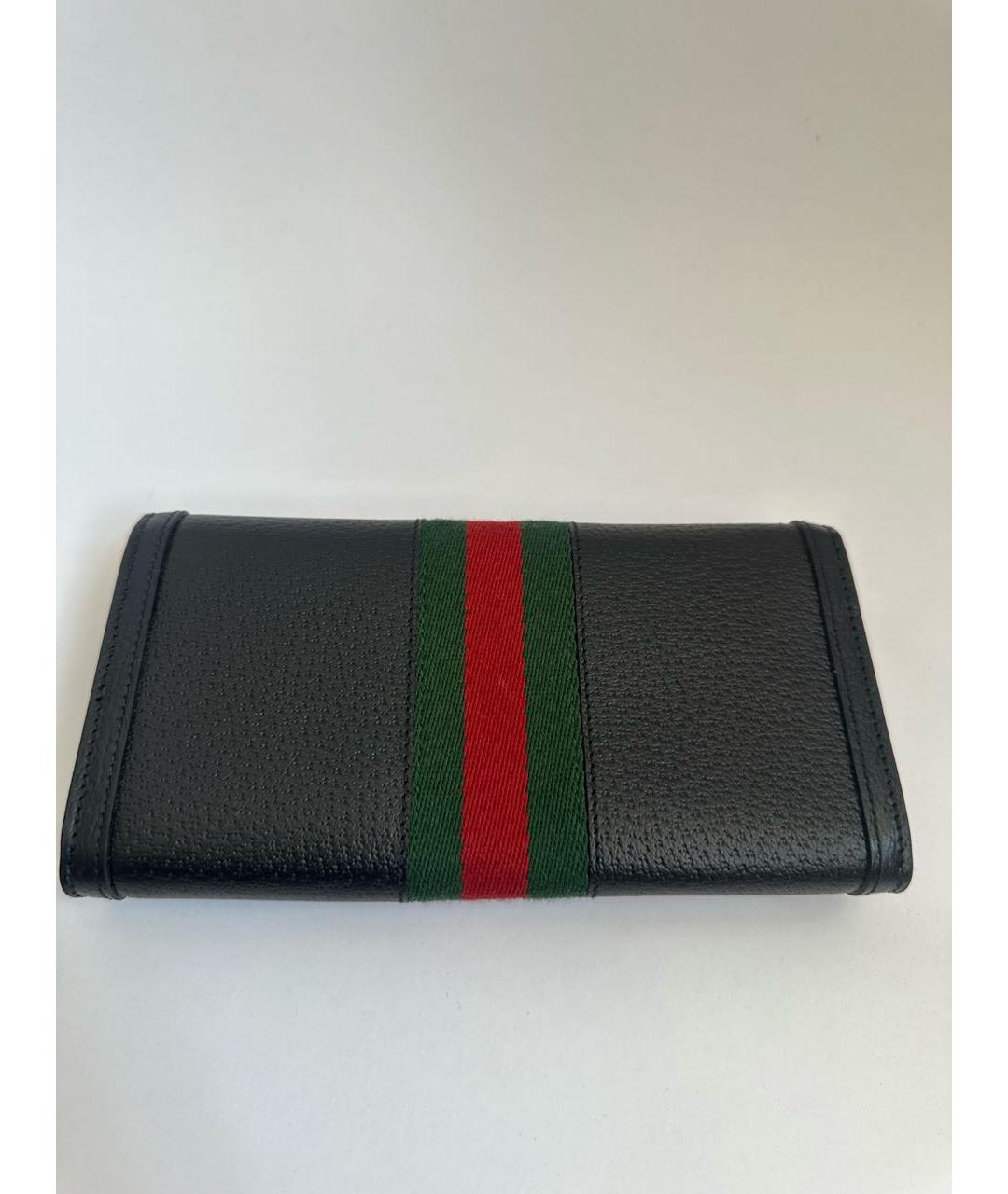 GUCCI Черный кожаный кошелек, фото 3