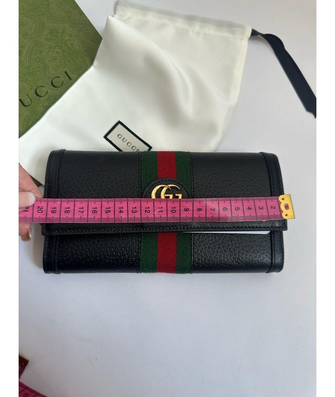 GUCCI Черный кожаный кошелек, фото 7