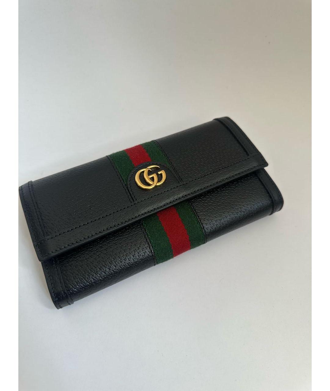 GUCCI Черный кожаный кошелек, фото 2