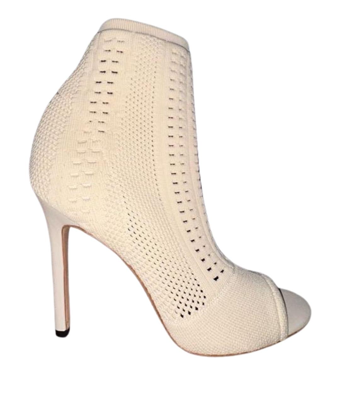GIANVITO ROSSI Бежевые текстильные ботильоны, фото 1
