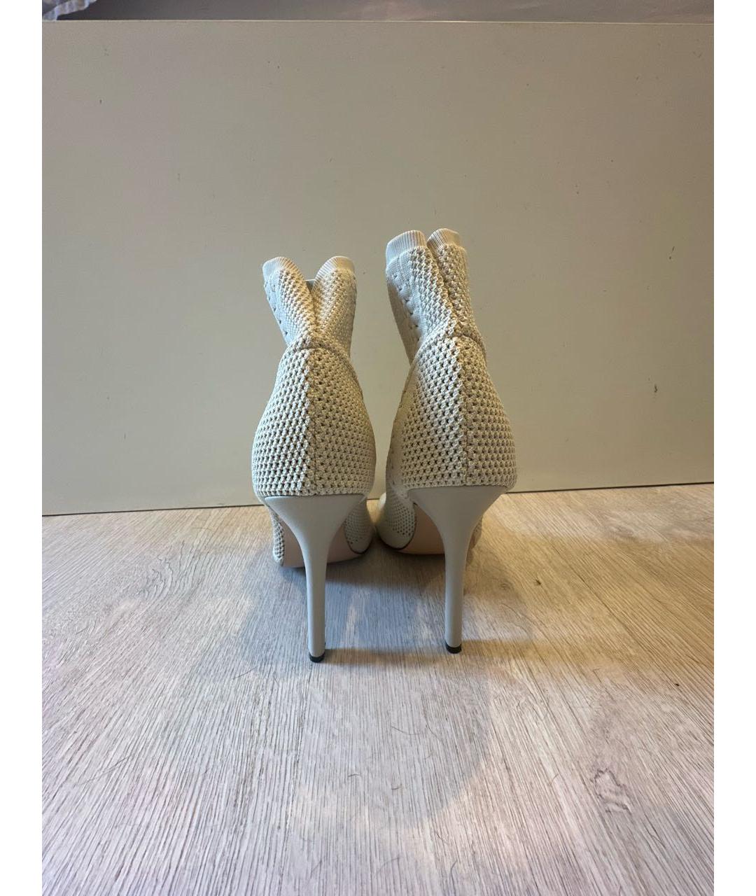 GIANVITO ROSSI Бежевые текстильные ботильоны, фото 4