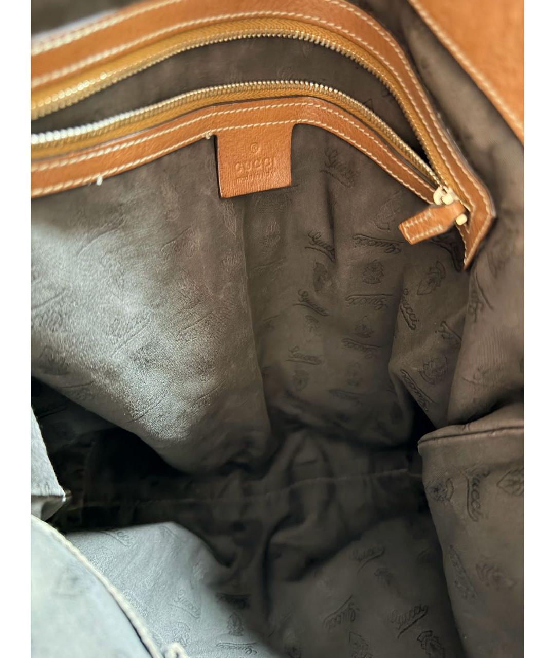 GUCCI Бежевая тканевая сумка тоут, фото 4