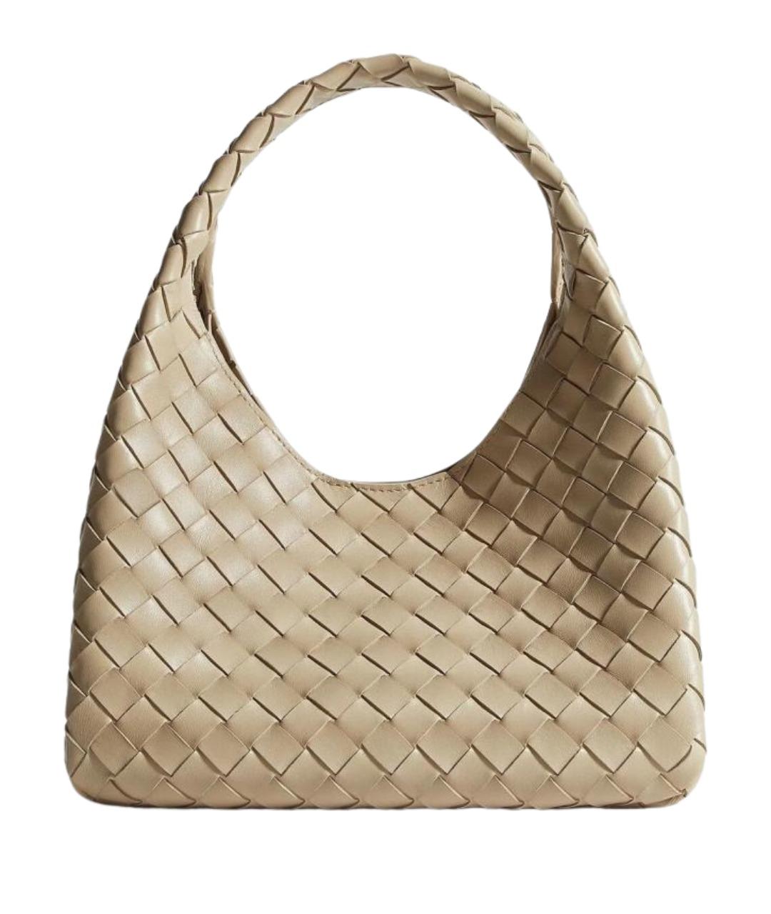 BOTTEGA VENETA Бежевая кожаная сумка через плечо, фото 1